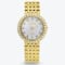 Croton Gold Tone Round Mother Of Pearl Dial Watch with Diamond Markers