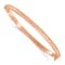 14K Rose Gold Diamond Cut 4mm Hinged Bangle