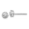 Rhodium Over 10k White Gold 6mm 0.32ctw Diamond Cluster Stud Earrings