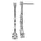 Rhodium Over Sterling Silver Polished Fancy Cubic Zirconia Drop Post
Dangle Earrings