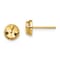 14k Yellow Gold Diamond-Cut 6.25mm Round Stud Earrings