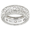 Filigree Design CZ Eternity Band Ring In Sterling Silver