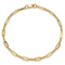 14k Yellow Gold 3.2mm Polished Fancy Rectangle Link Bracelet