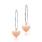 Two-Tone Heart Dangle Hoop Earrings In Sterling Silver And 18K Rose Gold
Over Sterling Silver