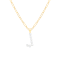 Letter J Initial Cultured Freshwater Pearl 18K Gold Over Sterling Silver
Pendant With  18" Chain