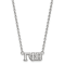 Rhodium Over Sterling Silver LogoArt Gamma Phi Beta Small Pendant Necklace