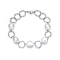 Freshwater Pearl And CZ Station Link Bracelet In Sterling Silver