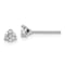 Rhodium Over 14K White Gold 1/3ct. 3.5mm Round J-K Color Moissanite Earrings