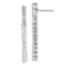 Rhodium Over 14K White Gold Lab Grown Diamond Post Dangle Earrings