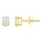 6x4mm Oval Opal 14k Yellow Gold Stud Earrings