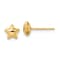 14K Yellow Gold Polished Small Puffed Star Stud Earrings