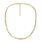 Pave CZ Chain Necklace In 14K Gold Over Sterling Silver