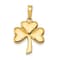 14K Yellow Gold Polished Solid Shamrock Pendant