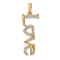 14K Yellow Gold Polished LOVE Diamond Pendant