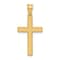 14k Yellow Gold Florentine Satin Cross Pendant