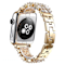 White Crystal Detail Yellow Stainless Steel Apple Watch Band (38/40mm).
Watch Not Included.