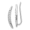 Rhodium Over 14K White Gold Lab Grown Diamond Ear Climber Earrings