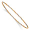 14k Tri-color gold 2mm Diamond-Cut Twisted Slip-On Bangle