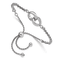 Rhodium Over Sterling Silver Fancy Link Adjustable 4 to 9-inch Bracelet
