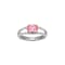 Pink And White Cubic Zirconia Platinum Over Sterling Silver Ring 1.72ctw