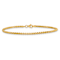 14K Yellow Gold Polished Rounded Box Chain 2.25mm Men's Bracelet