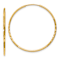 14k Yellow Gold Diamond-Cut and Satin 1 3/16" Endless Hoop Earrings