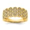 14K Yellow Gold Pave Diamond Wedding Band 0.24ctw