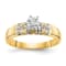 14K Yellow Gold AA Quality Engagement Ring 0.07ctw