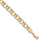 10k Yellow Gold 8mm Diamond-Cut Triple Link Charm Bracelet