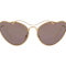 Miu Miu Gold Cat Eye Frame / Purple Brown Lenses Sunglasses