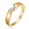 CZ Pave Band Ring In 14K Gold Over Sterling Silver