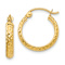 14k Yellow Gold Diamond-Cut 5/8" Hoop Earrings