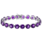 Purple Amethyst Rhodium Over Sterling Silver Tennis Bracelet 34.60ctw