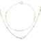 Two-Tone Paperclip Station Necklace And Bracelet Set In Sterling Silver
With 18K Gold Over Sterling Silver