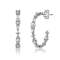 CZ C-Hoop Earrings In Sterling Silver