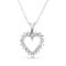 1.00ctw Diamond Heart Pendant 14k White Gold