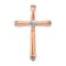 14k Rose Gold Diamond Cross Chain Slide Pendant