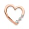 14k Rose Gold Diamond Heart Chain Slide Pendant