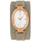 Jivago Women's Good luck White Dial, Rose Bezel, Light Brown Leather
Strap Watch