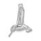 Rhodium Over Sterling Silver Polished 3D Hummingbird Slide Pendant