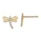 14K Yellow Gold Cubic Zirconia Children's Dragonfly Post Earrings