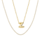 CZ Initial Z Tennis Necklace And Pendant Set In 14K Gold Over Brass 4.05ctw