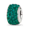 Sterling Silver Reflections Medium Green Full Preciosa Crystal Bead