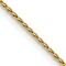 14k Yellow Gold 0.8mm Solid Diamond-cut Parisian Wheat 22 Inch Chain