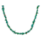 Green Turquoise Chip Strand Necklace In Sterling Silver