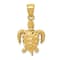 14K Yellow Gold Turtle Pendant