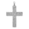 Rhodium Over 14K White Gold 1ct. Diamond Latin Cross Pendant