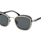 Chanel Black and Gold Tone Cat Eye Frame / Smoke Lenses Sunglasses
