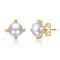 Pearl Stud Earrings In 14K Gold Over Sterling Silver