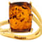 Amber Rectangular Cushion Solitaire Ring In 18K Gold Over Sterling
Silver 14x10mm